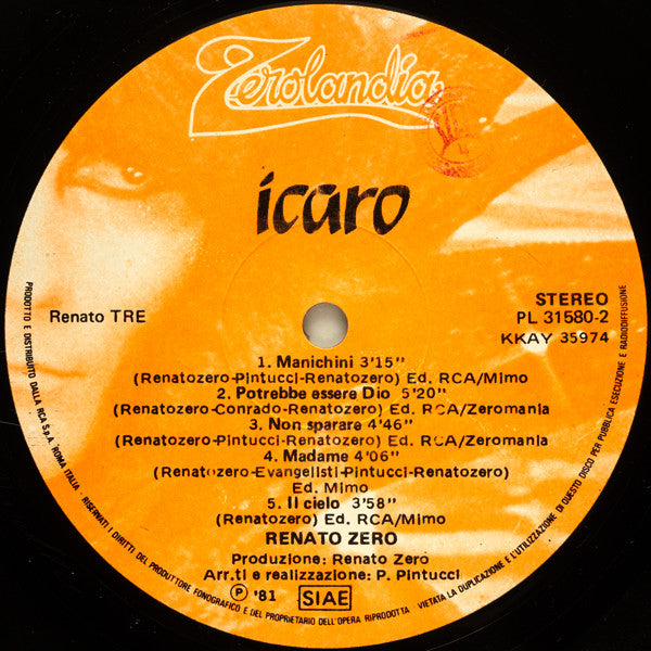 Renato Zero - Icaro