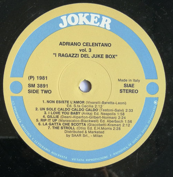 Adriano Celentano - Vol. 3 - I Ragazzi Del Juke Box
