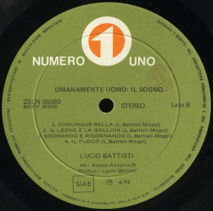 Lucio Battisti - Umanamente Uomo: Il Sogno.