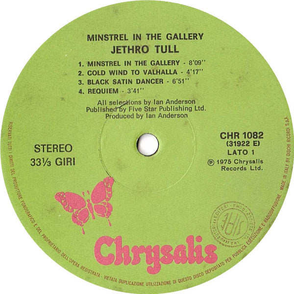 Jethro Tull - Minstrel In The Gallery