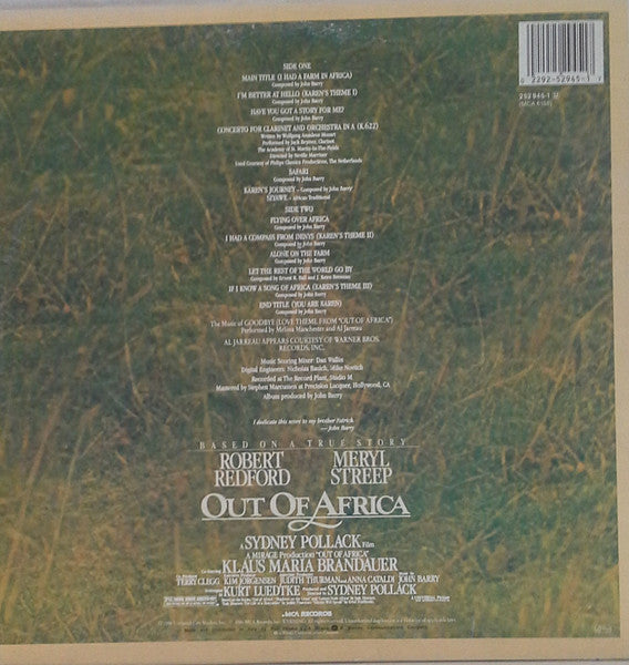 John Barry - Out Of Africa (Music From The Motion Picture Soundtrack)