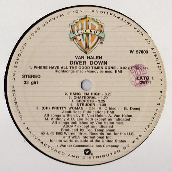 Van Halen - Diver Down