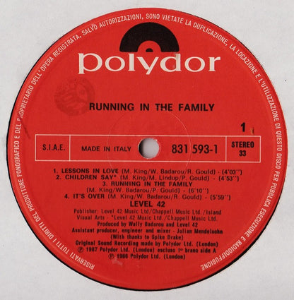 Level 42 - Running In The Family