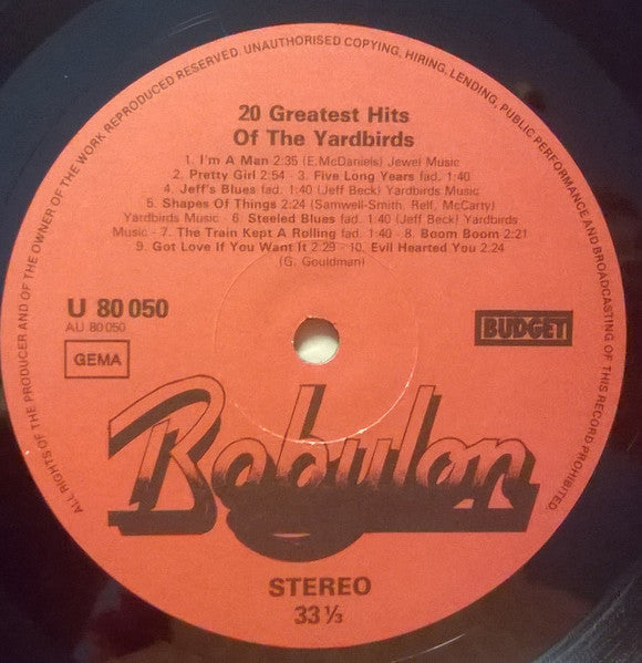 The Yardbirds - 20 Greatest Hits
