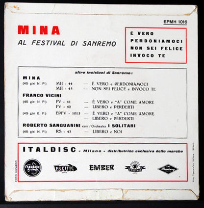 Mina - Al Festival Di Sanremo