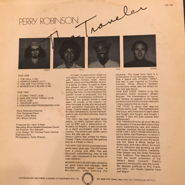 Perry Robinson - The Traveler