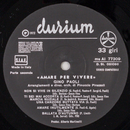 Gino Paoli - Amare Per Vivere