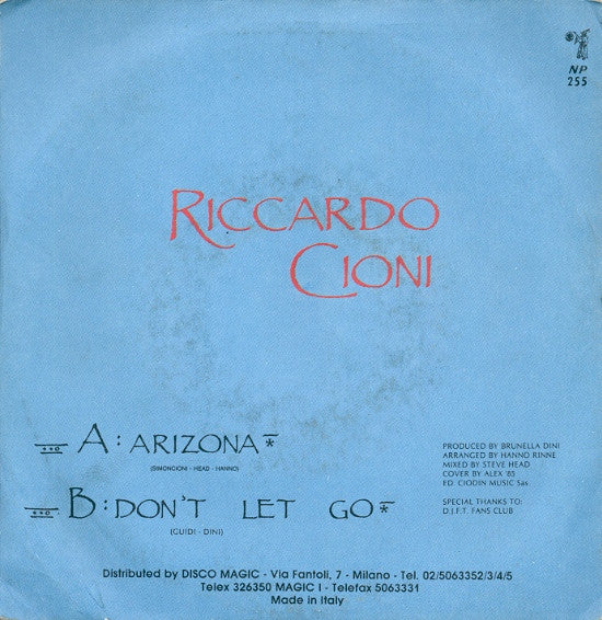 Riccardo Cioni - Arizona (7")