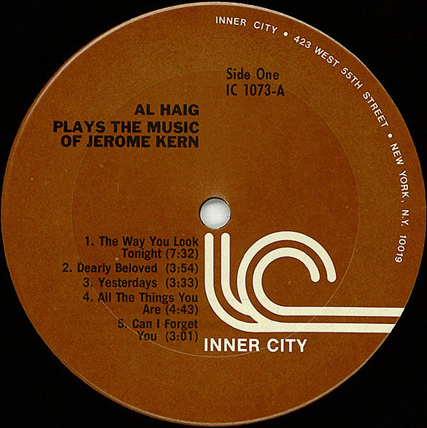 Al Haig - Al Haig Plays The Music Of Jerome Kern