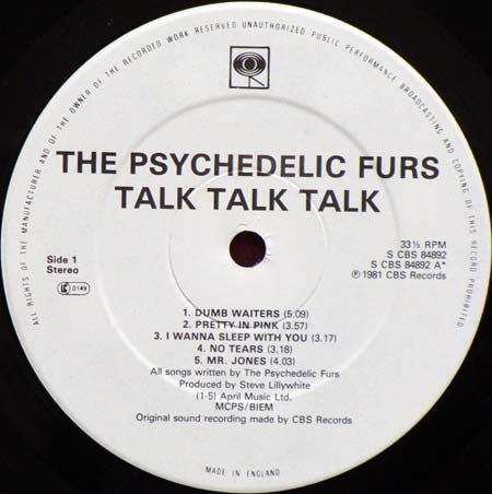 The Psychedelic Furs - Talk Talk Talk