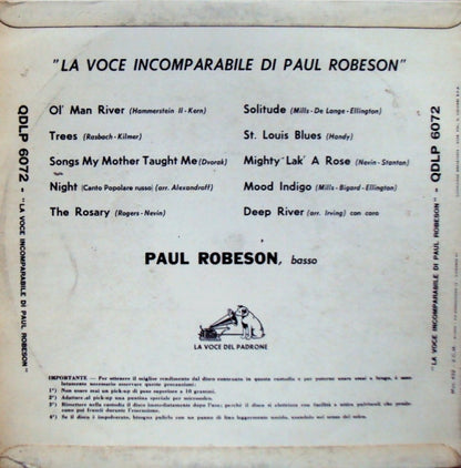 Paul Robeson - La Voce Incomparabile Di Paul Robeson