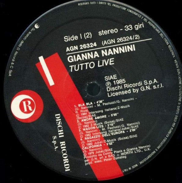Gianna Nannini - Tutto Live