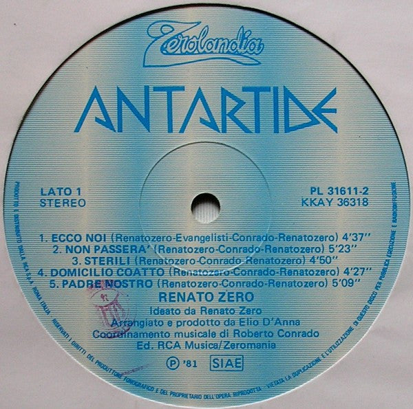 Renato Zero - Artide Antartide