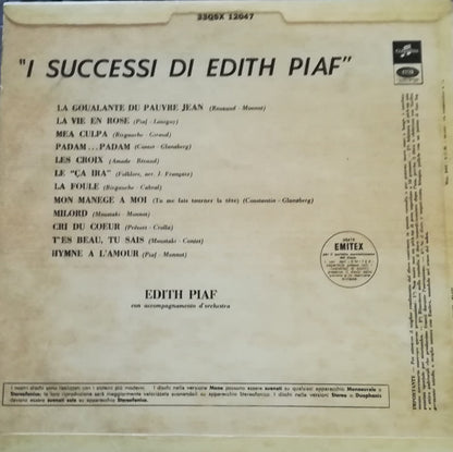 Edith Piaf - I Successi Di Edith Piaf