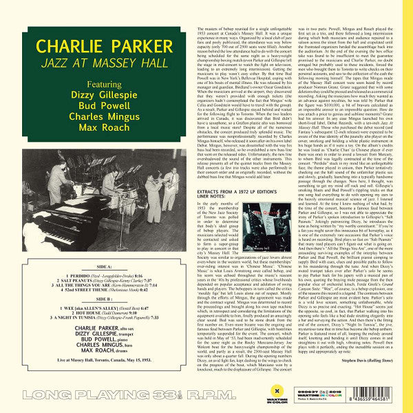 Charlie Parker - Jazz At Massey Hall (nuovo)