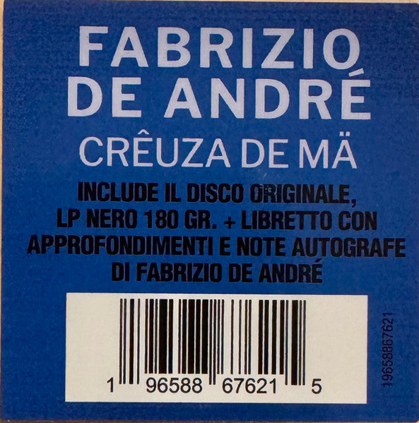 Fabrizio De André - Crêuza De Mä (nuovo)