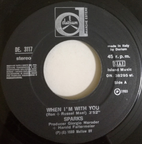 Sparks - When I'm With You (7")