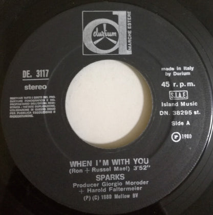 Sparks - When I'm With You (7")