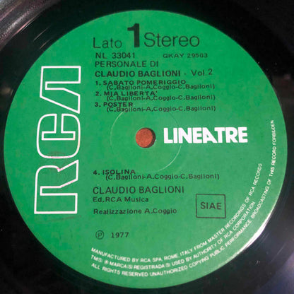 Claudio Baglioni - Personale Di Claudio Baglioni Vol. 2
