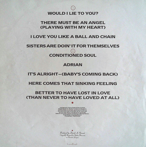 Eurythmics - Be Yourself Tonight