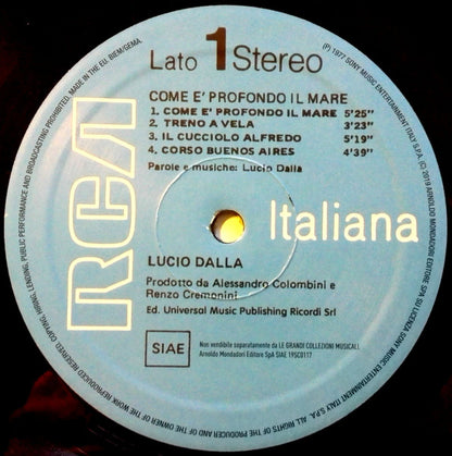 Lucio Dalla - Come È Profondo Il Mare