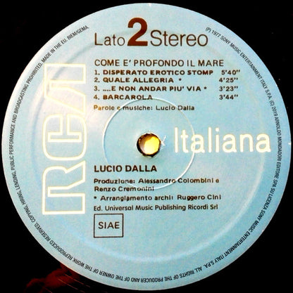 Lucio Dalla - Come È Profondo Il Mare
