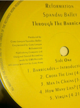 Spandau Ballet - Through The Barricades