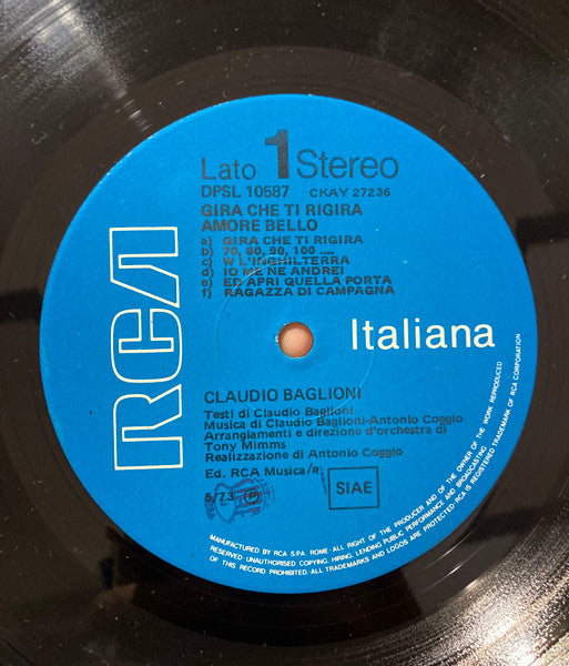 Claudio Baglioni - Gira Che Ti Rigira Amore Bello