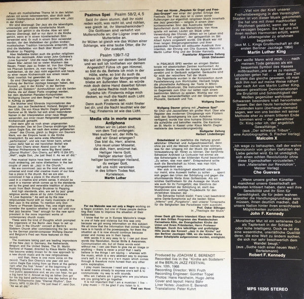 Fred Van Hove / Wolfgang Dauner – Requiem For Che Guevara / Psalmus Spei