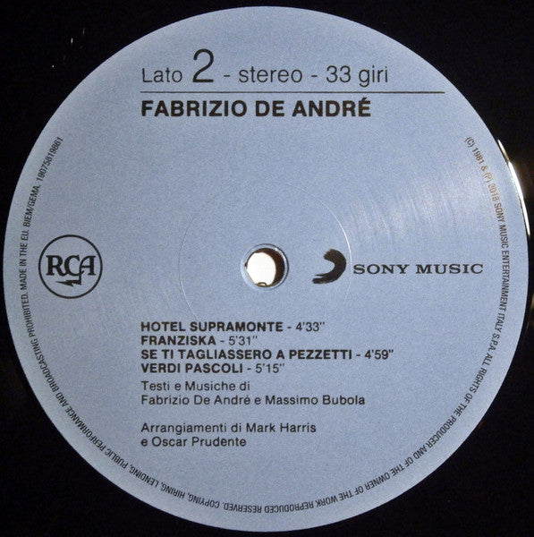 Fabrizio De André - Fabrizio De André (nuovo)