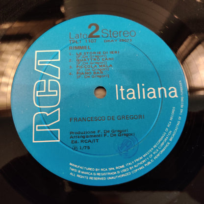 Francesco De Gregori - Rimmel