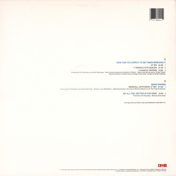 Pet Shop Boys - How Can You Expect To Be Taken Seriously?