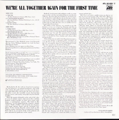 Dave Brubeck - We're All Together Again For The First Time