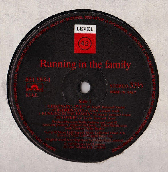 Level 42 - Running In The Family