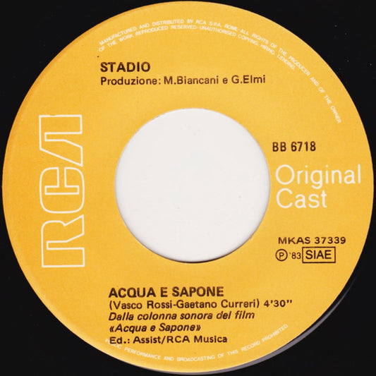 Stadio - Acqua E Sapone / C'È (7")