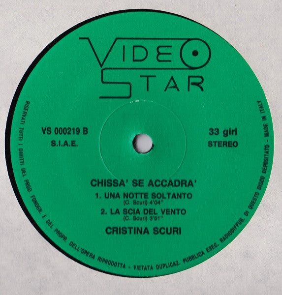 Cristina Scuri - Chissà Se Accadrà