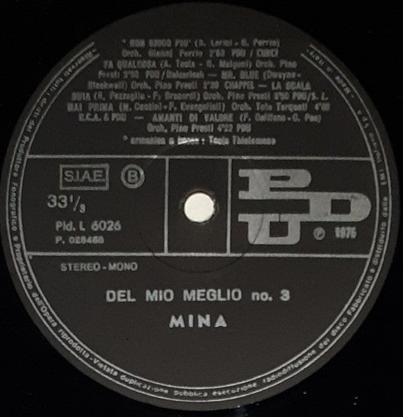 Mina - ...Del Mio Meglio N.3