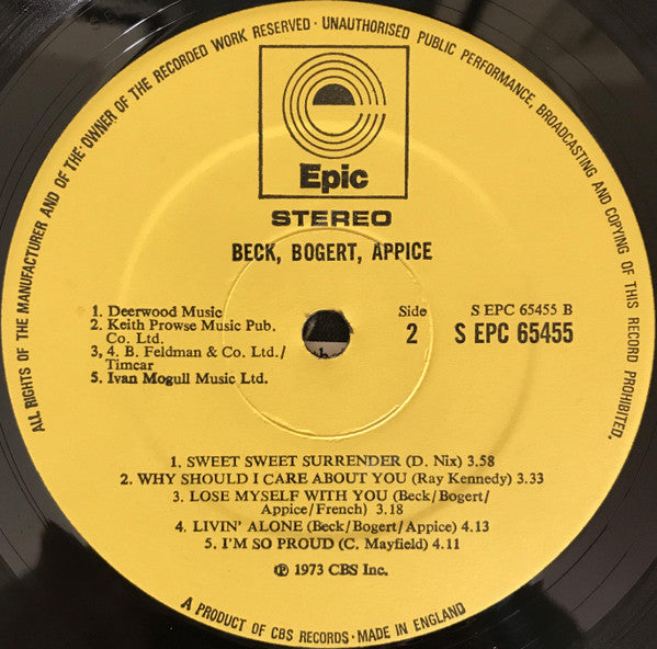 Beck, Bogert & Appice - Beck, Bogert & Appice