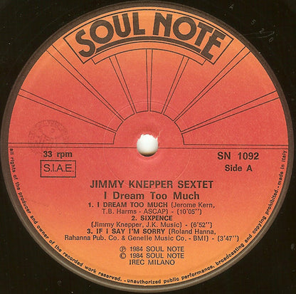 Jimmy Knepper Sextet - I Dream Too Much
