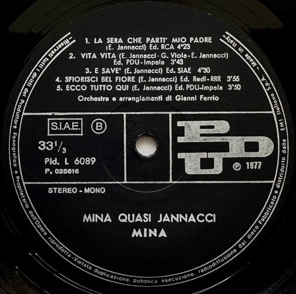 Mina - Mina Quasi Jannacci