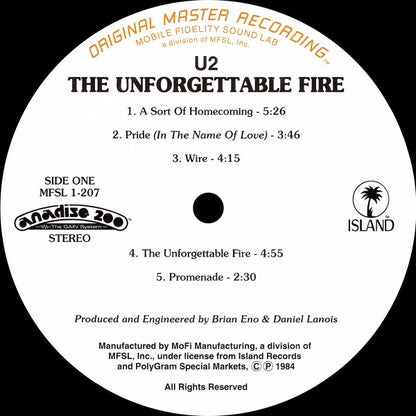U2 - The Unforgettable Fire (Original Master Recording)