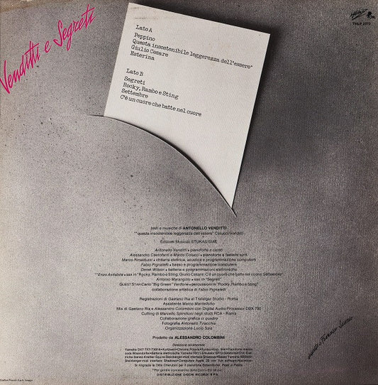 Antonello Venditti - Venditti E Segreti