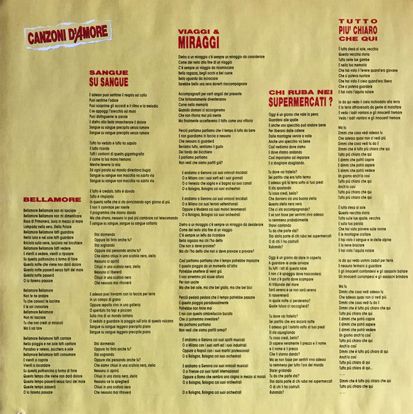 Francesco De Gregori - Canzoni D'Amore