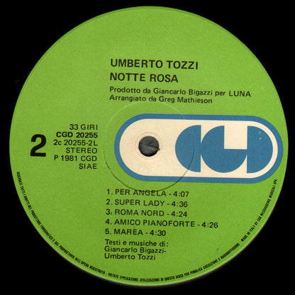 Umberto Tozzi - Notte Rosa