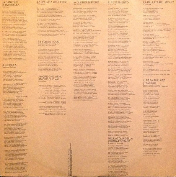 Fabrizio De André - Volume 3°