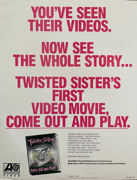 Twisted Sister - Come Out And Play