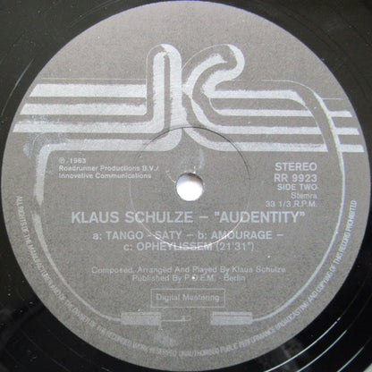 Klaus Schulze - Audentity