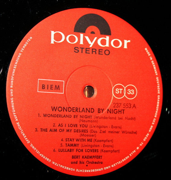 Bert Kaempfert & His Orchestra - Wonderland By Night - The Gentle Sound Of Bert Kaempfert And His Orchestra