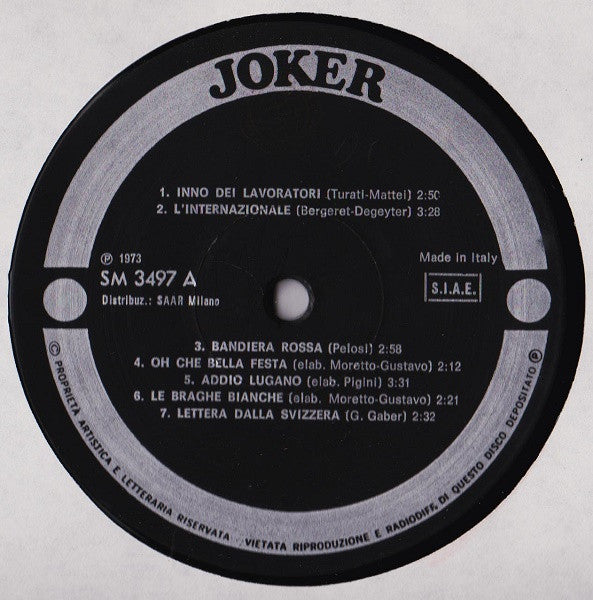 Gruppo Popolare E Solisti Dell'Oltrepò Pavese - Canti Politici E Sociali Italiani