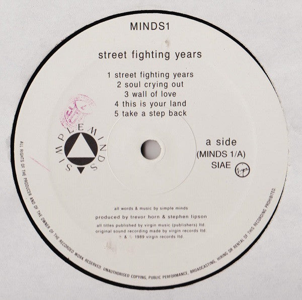 Simple Minds - Street Fighting Years